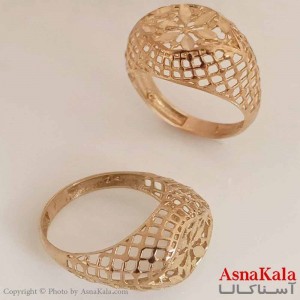 انگشتر زنانه طلاروس  مدل درخشان کد ANG19642W