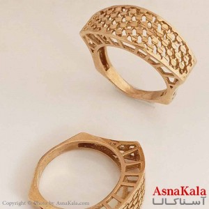 انگشتر زنانه طلاروس  مدل حصیری کد ANG19644W