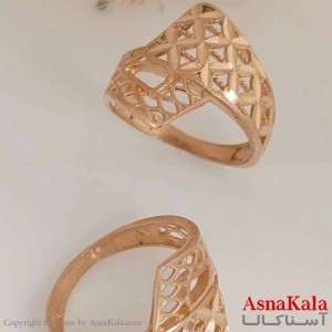 انگشتر زنانه طلاروس  مدل هلالی کد ANG19657W