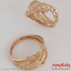 انگشتر زنانه طلاروس  مدل درخشان طلایی کد ANG19658W