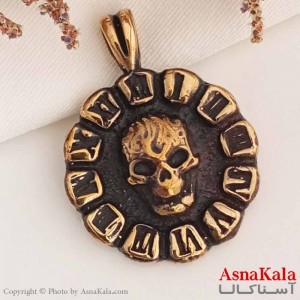 گردنبند مردانه طلاروس طرح جمجمه کد GNB16893W