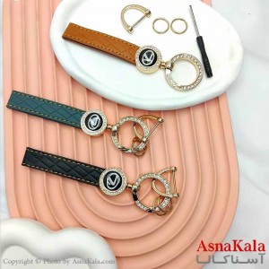 جاکلیدی چرمی نگینی مدل لکسوس کد HAIR13997W