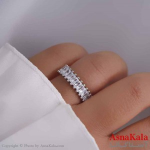 انگشتر زنانه استیل مدل فول نگین کد ANG19668W
