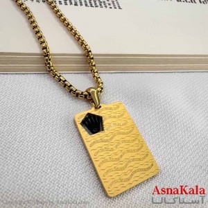 گردنبند مردانه استیل مدل رولکس  طلایی کد GNB16903W