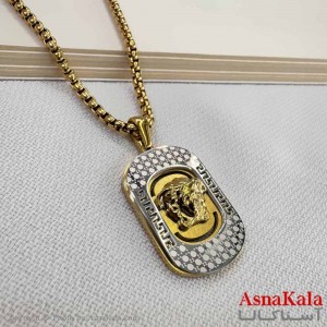 گردنبند مردانه استیل مدل ورساچه کد GNB16904W