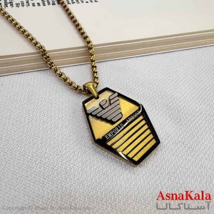 گردنبند مردانه استیل مدل امپریو آرمانی کد GNB16907W