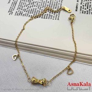 دستبند دخترانه مینیمال مدل پاپیونی  کد DSB18623W