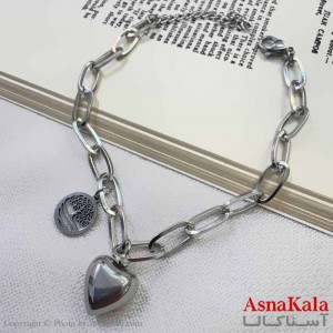 دستبند دخترانه مینیمال مدل قلب  کد DSB18629W