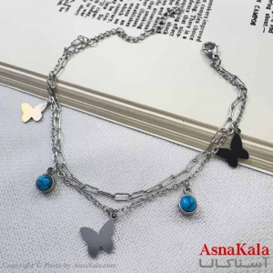 دستبند دخترانه مینیمال مدل پروانه کد DSB18636W