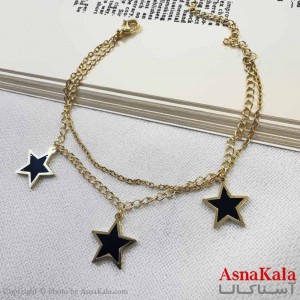 دستبند دخترانه مینیمال مدل ستاره طلایی کد DSB18638W