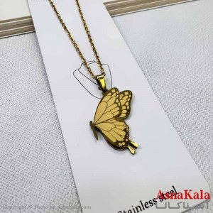 گردنبند دخترانه استیل316 مدل  پروانه کد GNB16944W