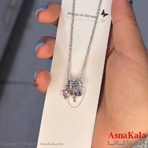 گردنبند دخترانه استیل316 مدل  قلب و ستاره کد GNB16949W