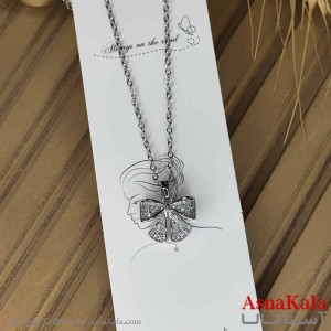 گردنبند دخترانه استیل316 مدل  پاپیون کد GNB161014W