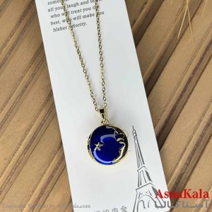گردنبند دخترانه استیل316 مدل  ماه و خورشید کد GNB161018W
