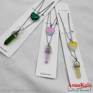 گردنبند ست دونفره  منشور و قلب  کد GNB161032W