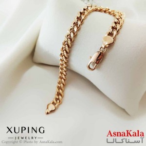 دستبند زنانه ترند برند ژوپینگ Xuping مدل کارتیر درشت کد DSB18678W