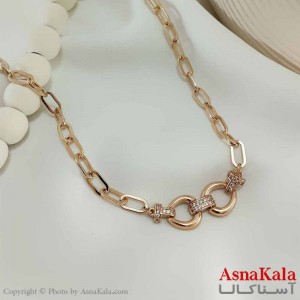 گردنبند ژوپینگ مینیمال دخترانه مدل متصل کد GNB161037W