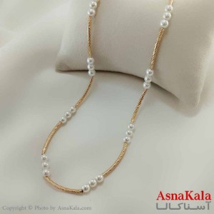 گردنبند ژوپینگ مینیمال دخترانه مدل مروارید کد GNB161038W