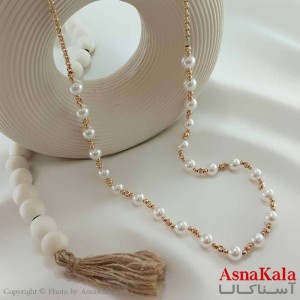 گردنبند ژوپینگ مینیمال دخترانه مدل مرواریدی کد GNB161040W