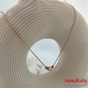 گردنبند ژوپینگ مینیمال دخترانه مدل مکعب طلایی کد GNB161042W