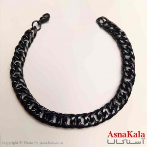 دستبند کارتیر مردانه مشکی براق 8 میل 21 سانتی متر کد DSB18693W