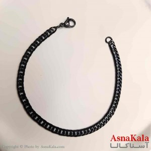 دستبند کارتیر مردانه مشکی براق 5 میل 21 سانتی متر کد DSB18694W