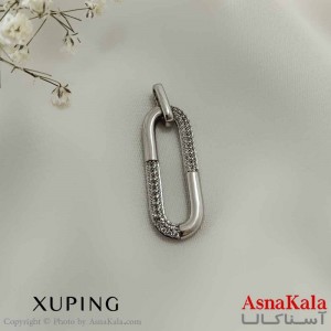 آویز دخترانه ژوپینگ مدل مستطیل نقره ای کد GNB161069W