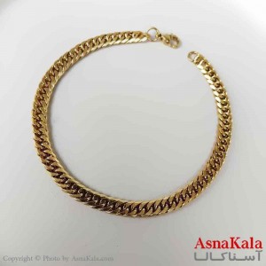 دستبند کارتیر مردانه طلایی براق 5 میل 21 سانتی متر کد DSB18695W