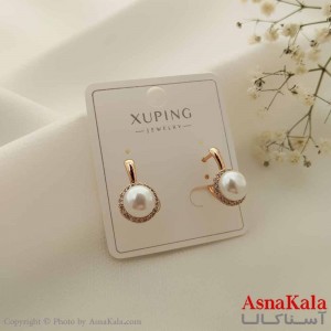 گوشواره حلقه ای زنانه مدل تک مروارید ژوپینگ کد GSH15700W