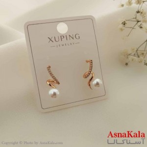 گوشواره حلقه ای زنانه مدل مروارید هلالی ژوپینگ کد GSH15701W