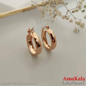 گوشواره حلقه ای زنانه مدل گرد طلایی ژوپینگ کد GSH15707W