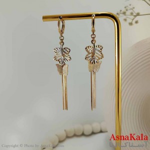گوشواره آویزی زنانه مدل گل ژوپینگ کد GSH15712W