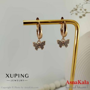 گوشواره آویزی زنانه مدل پروانه طلایی ژوپینگ کد GSH15714W