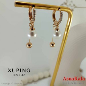گوشواره آویزی زنانه مدل مروارید آویزدار  ژوپینگ کد GSH15716W