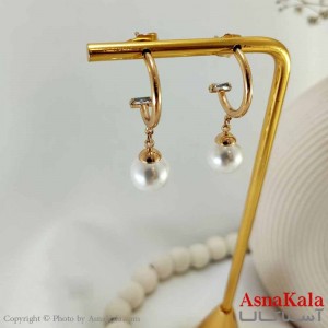 گوشواره آویزی زنانه مدل مرواریدی ژوپینگ کد GSH15718W