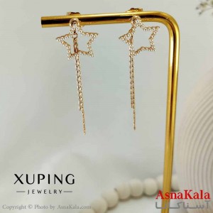 گوشواره آویزی زنانه مدل ستاره ژوپینگ کد GSH15721W