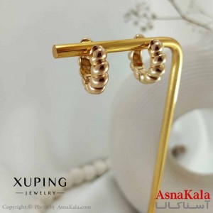 گوشواره حلقه ای زنانه مدل گرد ژوپینگ کد GSH15728W