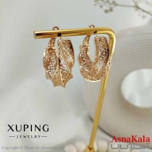 گوشواره حلقه ای زنانه مدل مشبک ژوپینگ کد GSH15730W