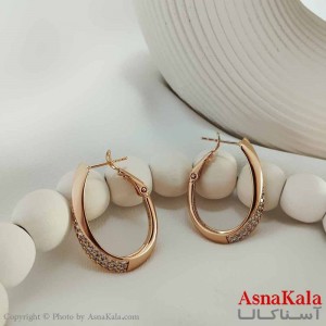 گوشواره حلقه ای زنانه مدل صدفی ژوپینگ کد GSH15733W