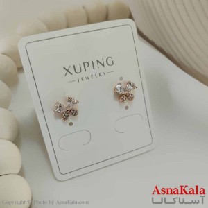 گوشواره میخی زنانه مدل پروانه جواهری  ژوپینگ کد GSH15773W