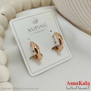 گوشواره حلقه ای زنانه مدل گرد آینه ای ژوپینگ کد GSH15803W