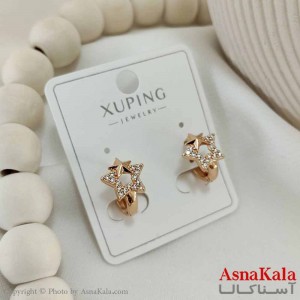 گوشواره حلقه ای زنانه مدل ستاره ای ژوپینگ کد GSH15804W