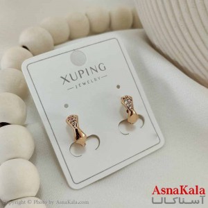 گوشواره حلقه ای زنانه مدل پاپیون مینیمال ژوپینگ کد GSH15806W