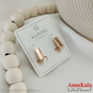 گوشواره حلقه ای زنانه مدل مینیمال طلایی ژوپینگ کد GSH15809W