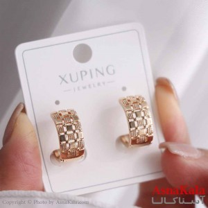 گوشواره حلقه ای زنانه مدل پنجره ای  ژوپینگ کد GSH15823W