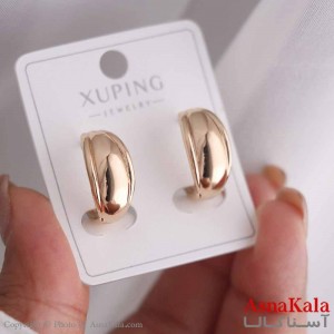 گوشواره حلقه ای زنانه مدل طلایی  ژوپینگ کد GSH15842W
