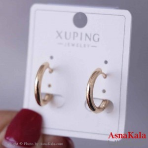گوشواره حلقه ای زنانه مدل گرد طلایی  ژوپینگ کد GSH15856W