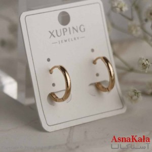 گوشواره حلقه ای گرد طلایی xuping