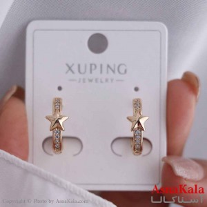 گوشواره حلقه ای زنانه مدل ستاره مینیمال ژوپینگ کد GSH15866W