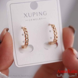گوشواره حلقه ای زنانه مدل زنجیری ژوپینگ کد GSH15871W